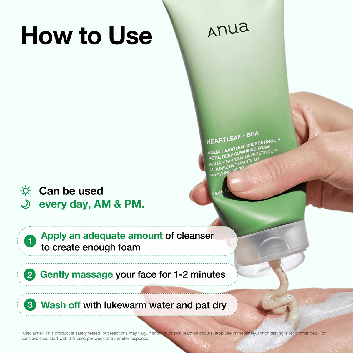 Anua Heartleaf Quercetinol Pore Deep Cleansing Foam 150ml