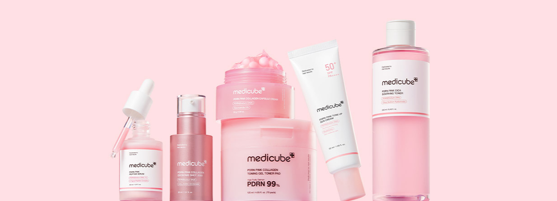 The Medicube PDRN Pink routine: serum, capsule cream and gel mask