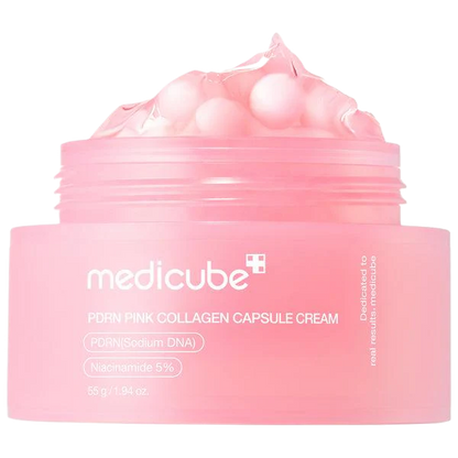 Medicube PDRN Pink Collagen Capsule Cream 55g, Korean cream with salmon-derived PDRN, collagen, and peptide complex