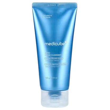 Medicube Zero Foam Cleanser 120g, Korean foam cleanser with botanical extracts and a dense mochi-like lather