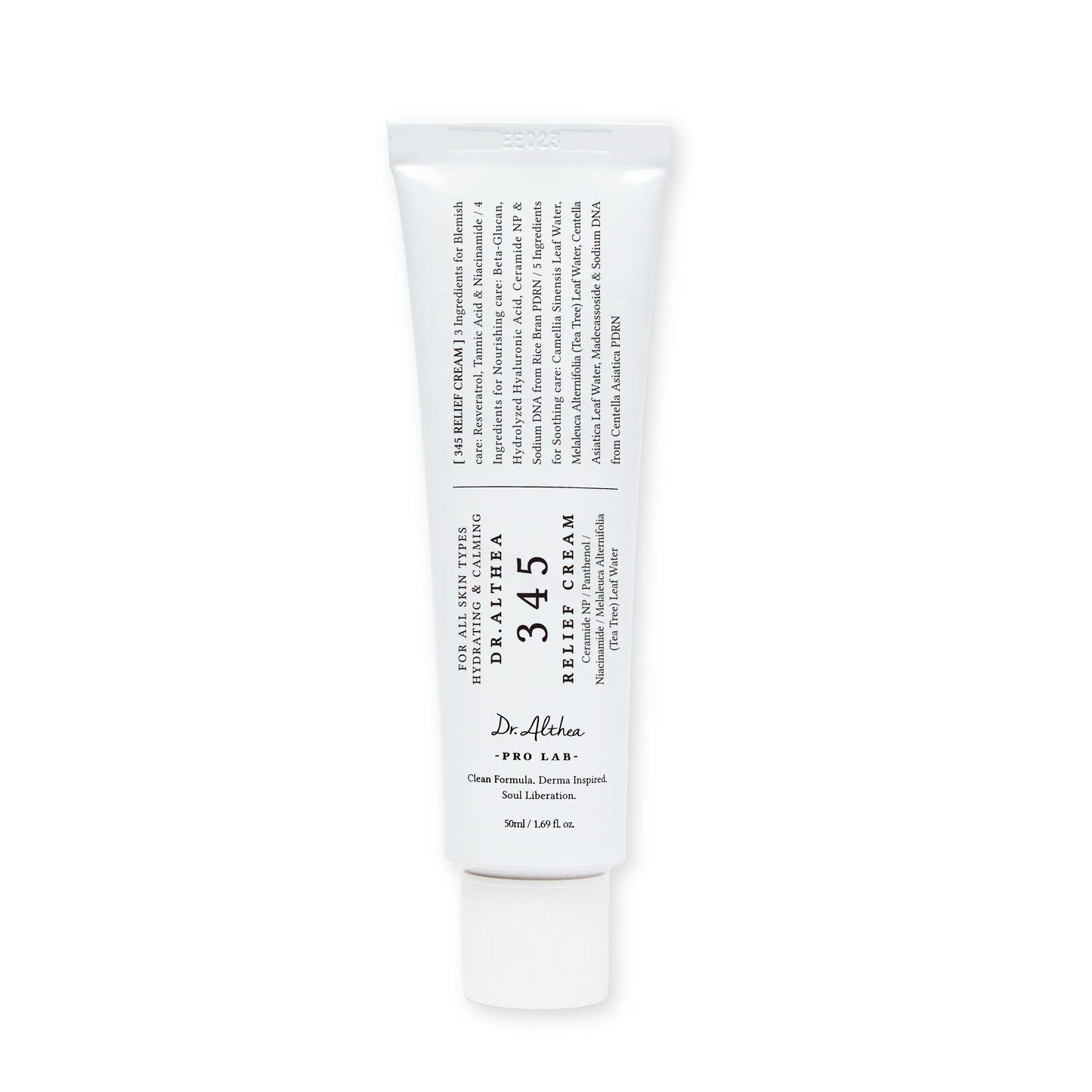 Dr. Althea 345 Relief Cream 50ml, Korean moisturiser with centella, houttuynia, purslane, and four hyaluronic acids
