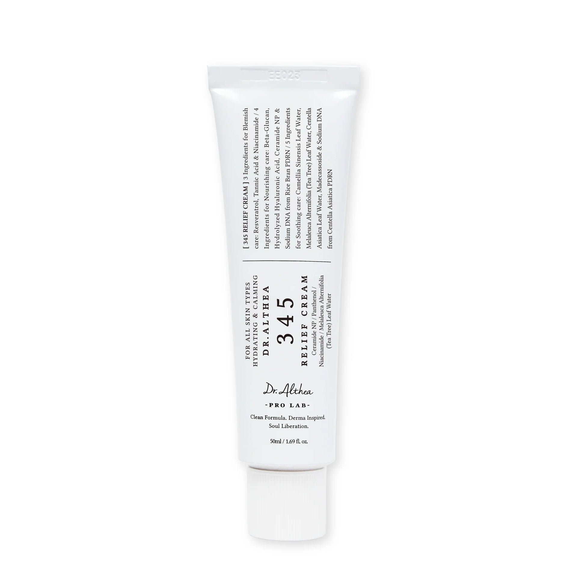 Dr. Althea 345 Relief Cream 50ml, Korean moisturiser with centella, houttuynia, purslane, and four hyaluronic acids