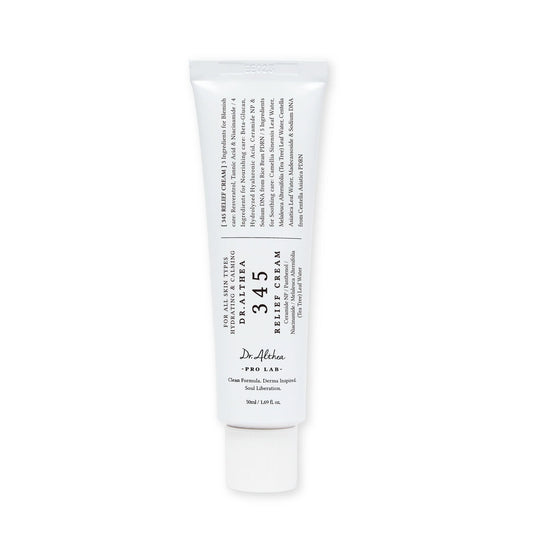 Dr. Althea 345 Relief Cream 50ml, Korean moisturiser with centella, houttuynia, purslane, and four hyaluronic acids