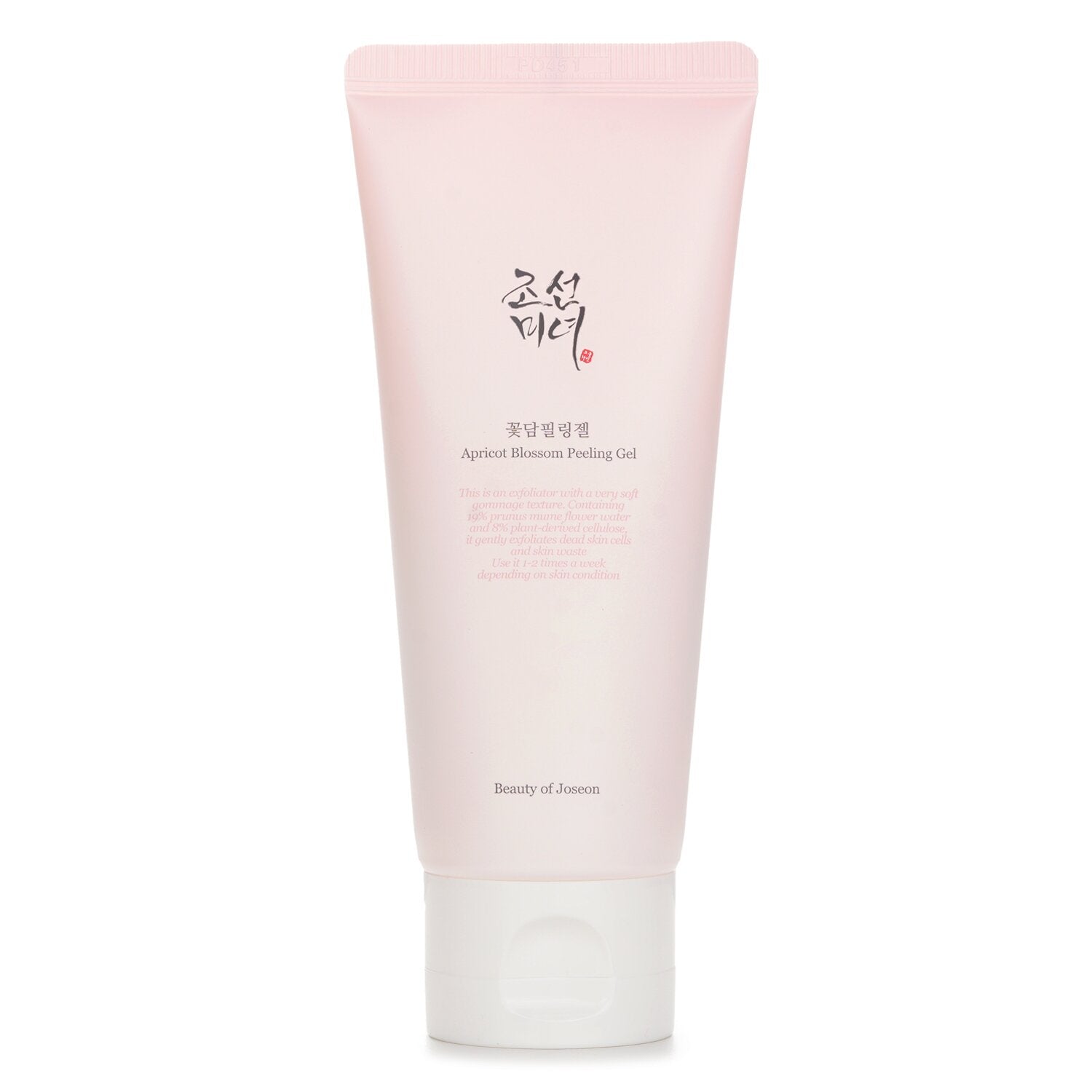 Beauty of Joseon Apricot Blossom Peeling Gel 100ml, Korean exfoliator with 19 percent plum flower water and cellulose