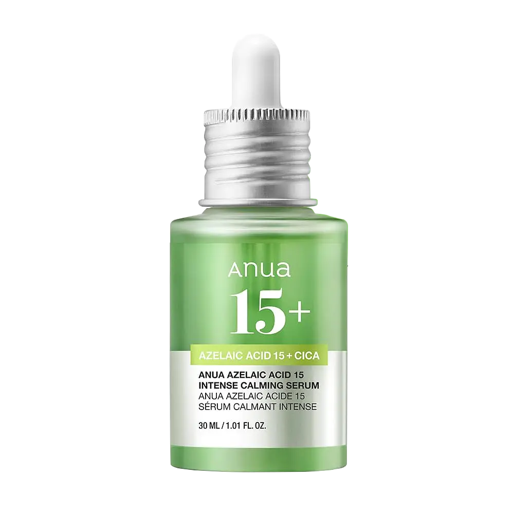 Anua Azelaic Acid 10 Hyaluron Redness Soothing Serum 30ml, white dropper bottle with azelaic acid and hyaluronic acid
