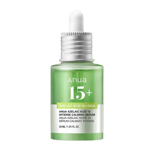 Anua Azelaic Acid 10 Hyaluron Redness Soothing Serum 30ml, white dropper bottle with azelaic acid and hyaluronic acid