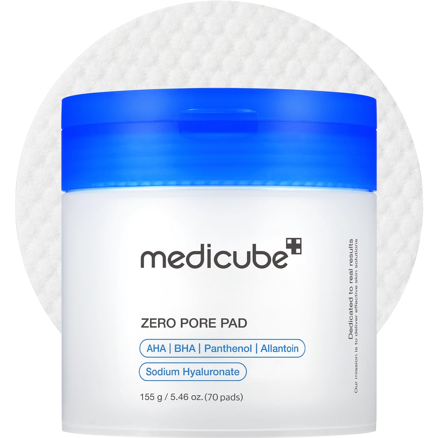 Medicube Zero Pore Pad 2.0 70 Pads, Korean dual-textured exfoliating toner pads with AHA lactic acid and BHA salicylic acid