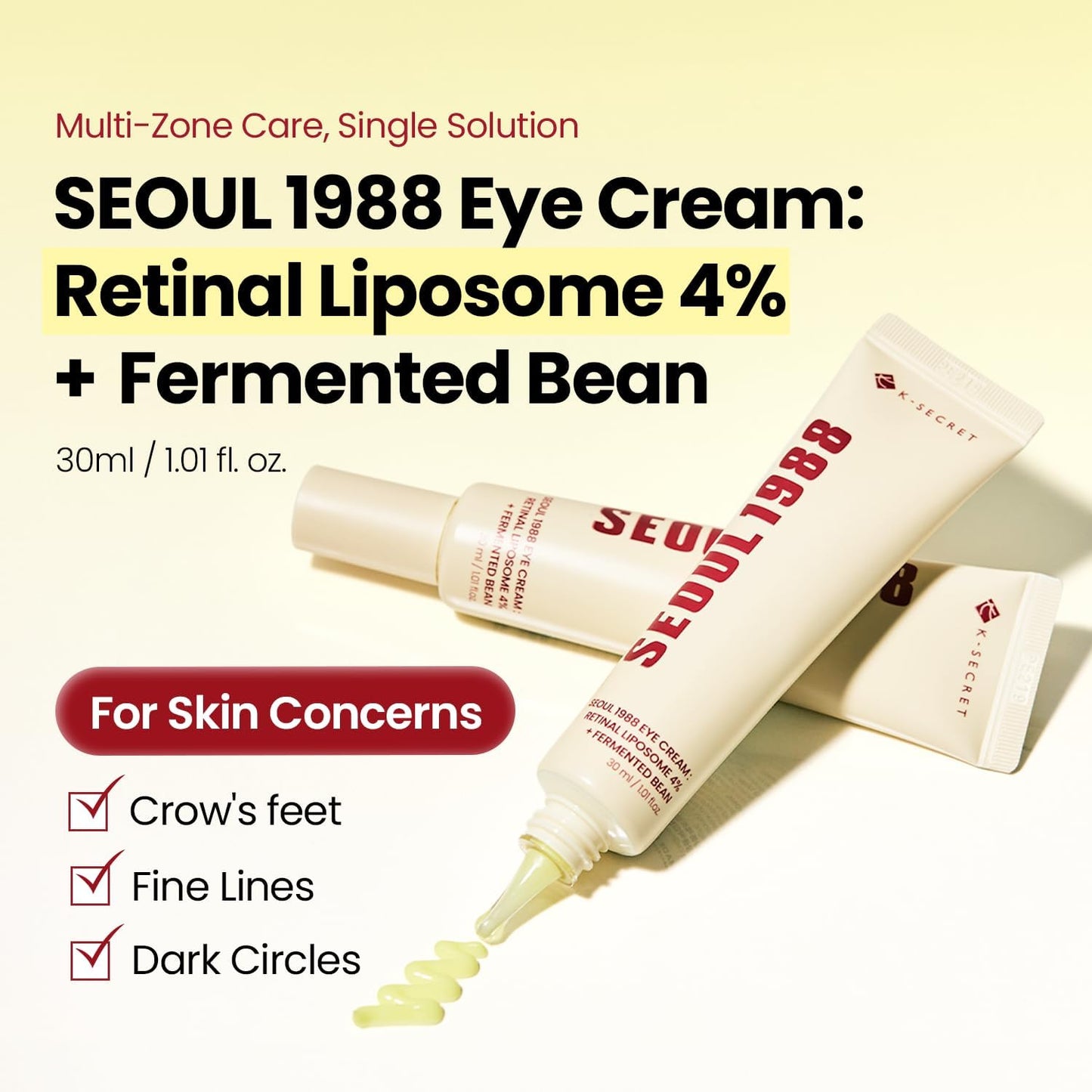 K-Secret Seoul 1988 Retinal Liposome 4% + Fermented Bean Eye Cream 30ml