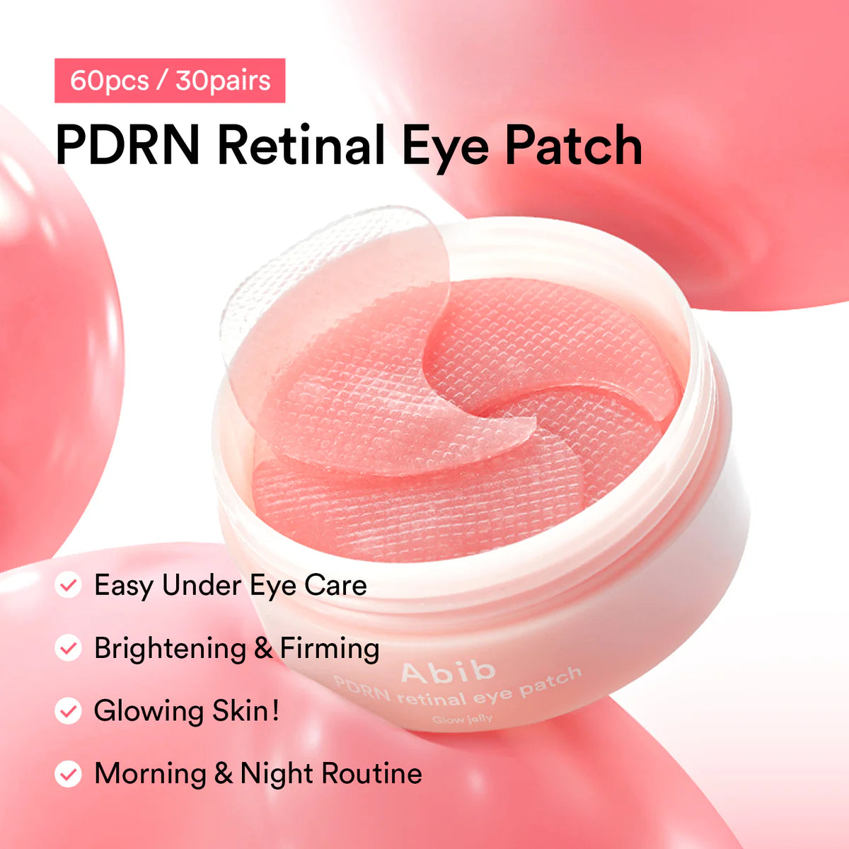 Abib PDRN Retinal Eye Patch Glow Jelly 60 patches