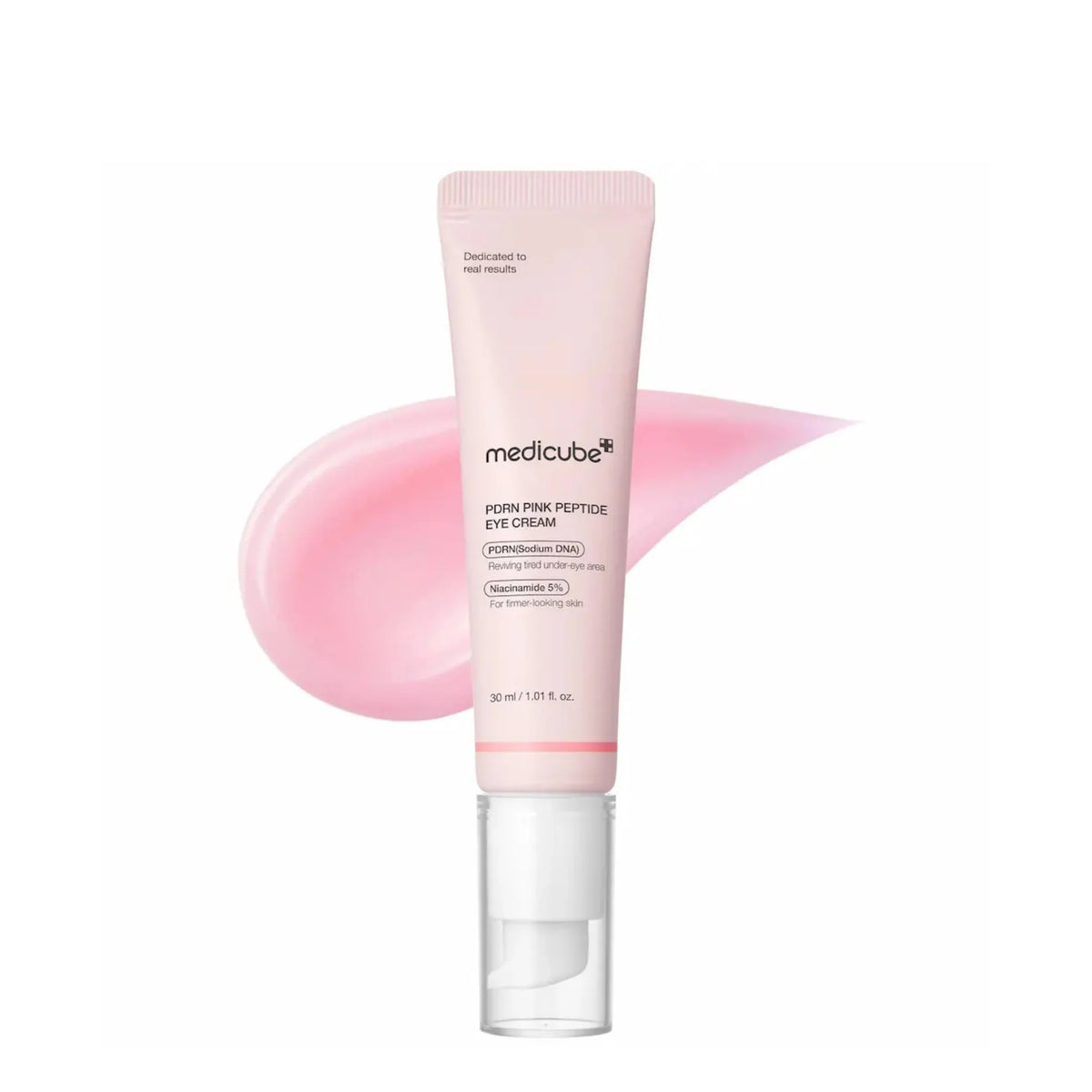 Medicube PDRN Pink Peptide Eye Cream 30ml, pink tube with salmon PDRN and niacinamide