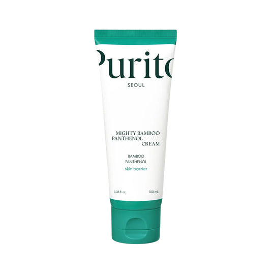 Purito Mighty Bamboo Panthenol Cream 100ml, Korean moisturiser with 10 percent panthenol and Damyang bamboo extract
