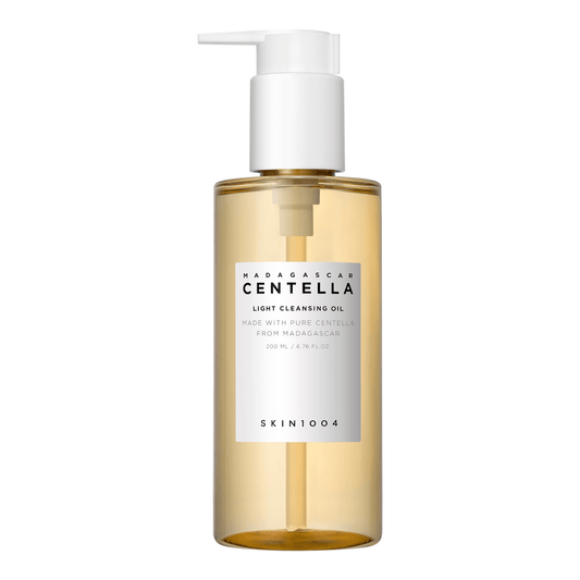 SKIN1004 Madagascar Centella Light Cleansing Oil 200ml, clear pump bottle with centella asiatica extract