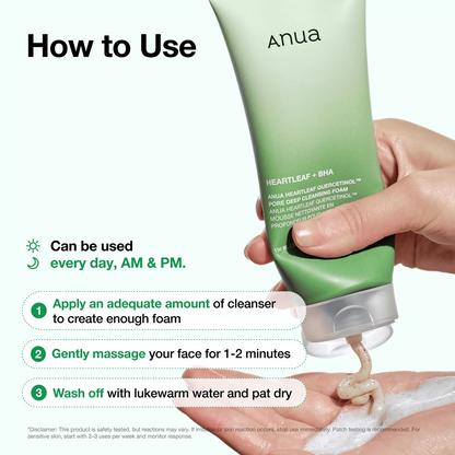 Anua Heartleaf Quercetinol Pore Deep Cleansing Foam 150ml