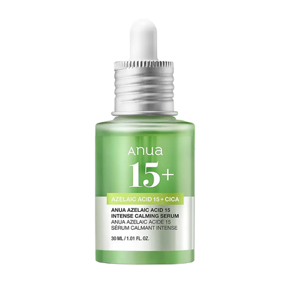 Anua Azelaic Acid 10 Hyaluron Redness Soothing Serum 30ml, white dropper bottle with azelaic acid and hyaluronic acid