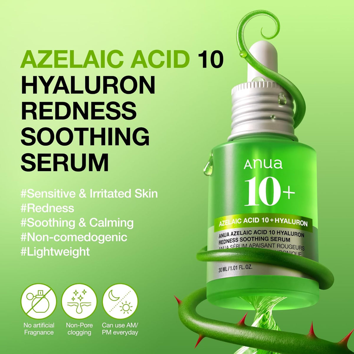 Anua Azelaic Acid 10 Hyaluron Redness Soothing Serum 30ml