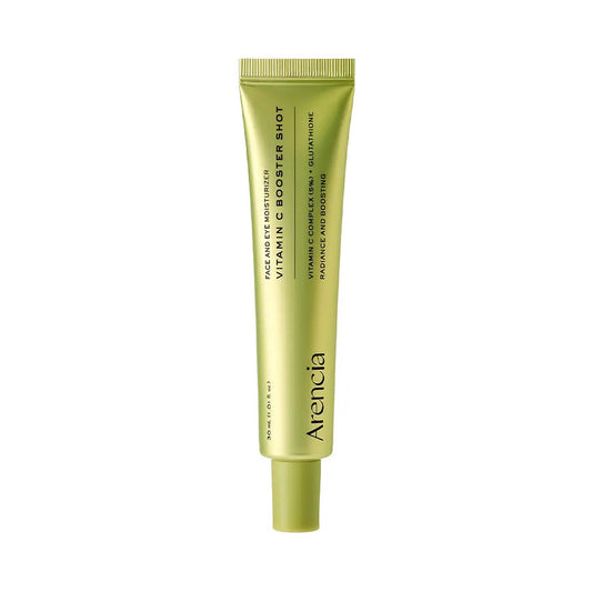 Arencia Vitamin C Booster Shot 30ml, glass dropper bottle with vitamin C, niacinamide and glutathione