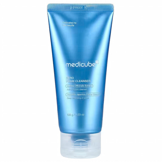 Medicube Zero Foam Cleanser 120g, Korean foam cleanser with botanical extracts and a dense mochi-like lather