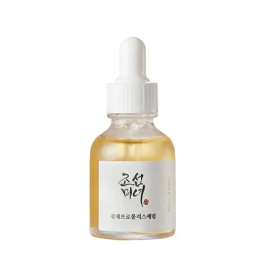 Beauty of Joseon Glow Serum 30ml, amber glass dropper bottle with 60 percent propolis and 2 percent niacinamide