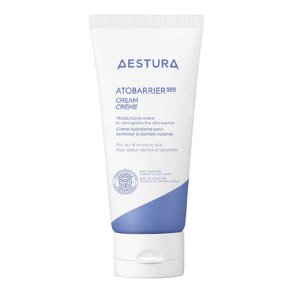 AESTURA Atobarrier 365 Cream 80ml, white tube with ceramide and fatty acid barrier complex for dry sensitive skin