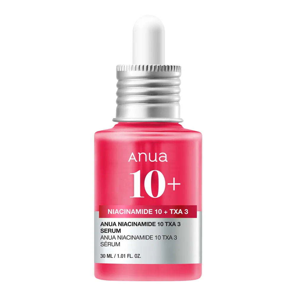 Anua Niacinamide 10 TXA 4 Serum 30ml, white dropper bottle with niacinamide and tranexamic acid