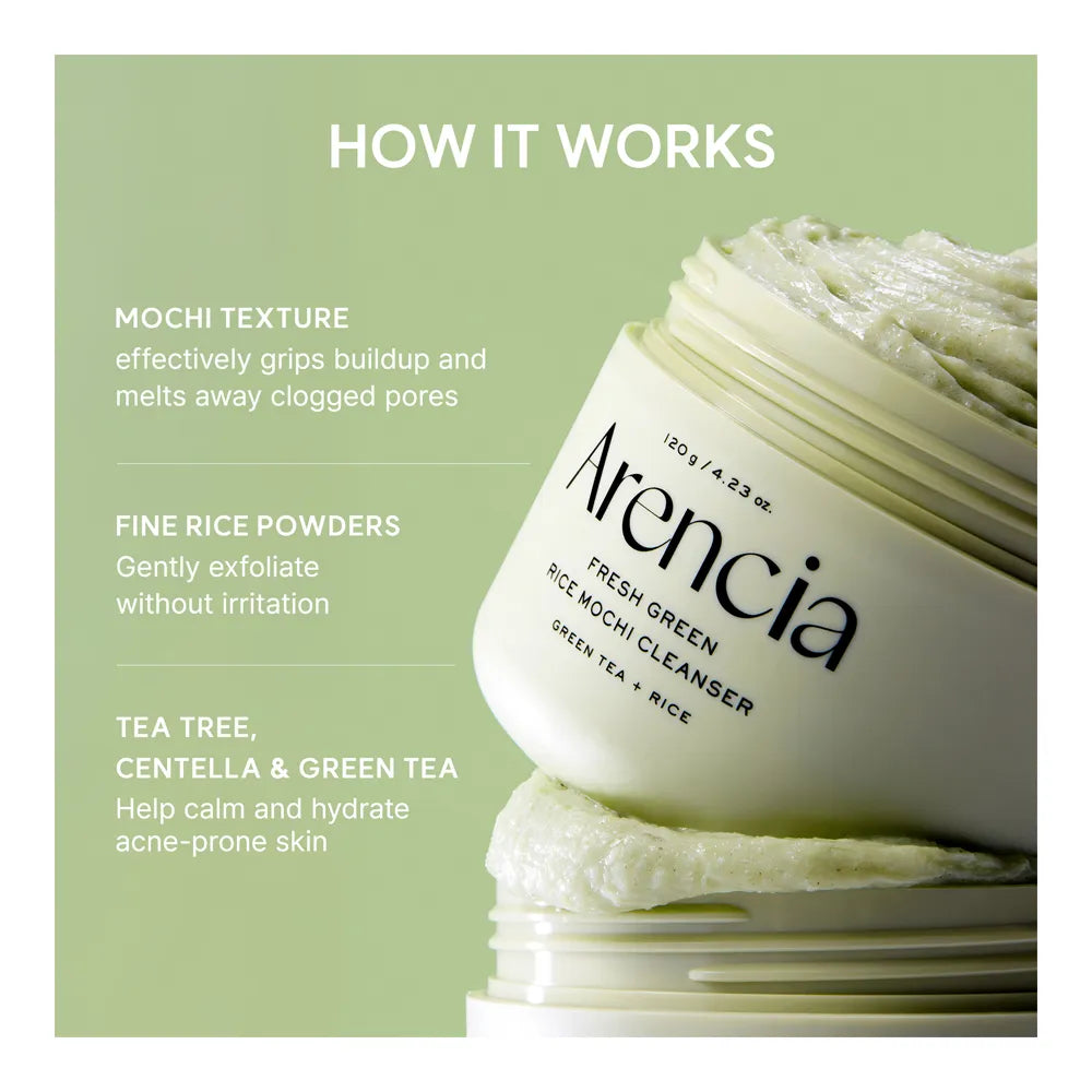 Arencia Fresh Green Rice Mochi Cleanser 120g